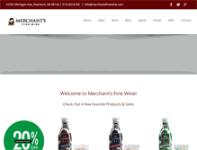 Tablet Screenshot of merchantsfinewine.com
